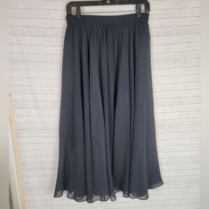 ADRIANNA PAPELL EVENING BLACK CHIFFON MAXI SKIRT, SZ 8